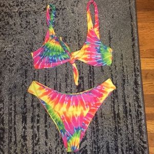 Zaful tie dye bikini size small